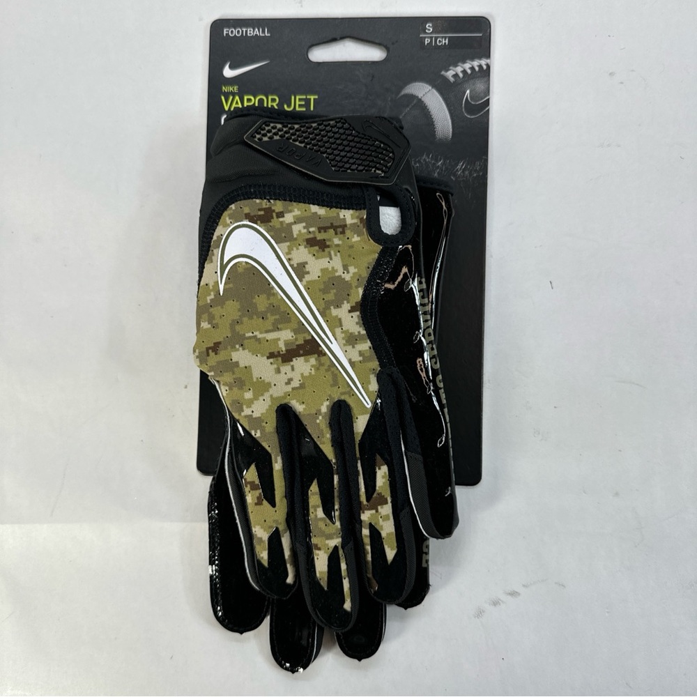 Nike Vapor Jet Football Gloves Black and Camo